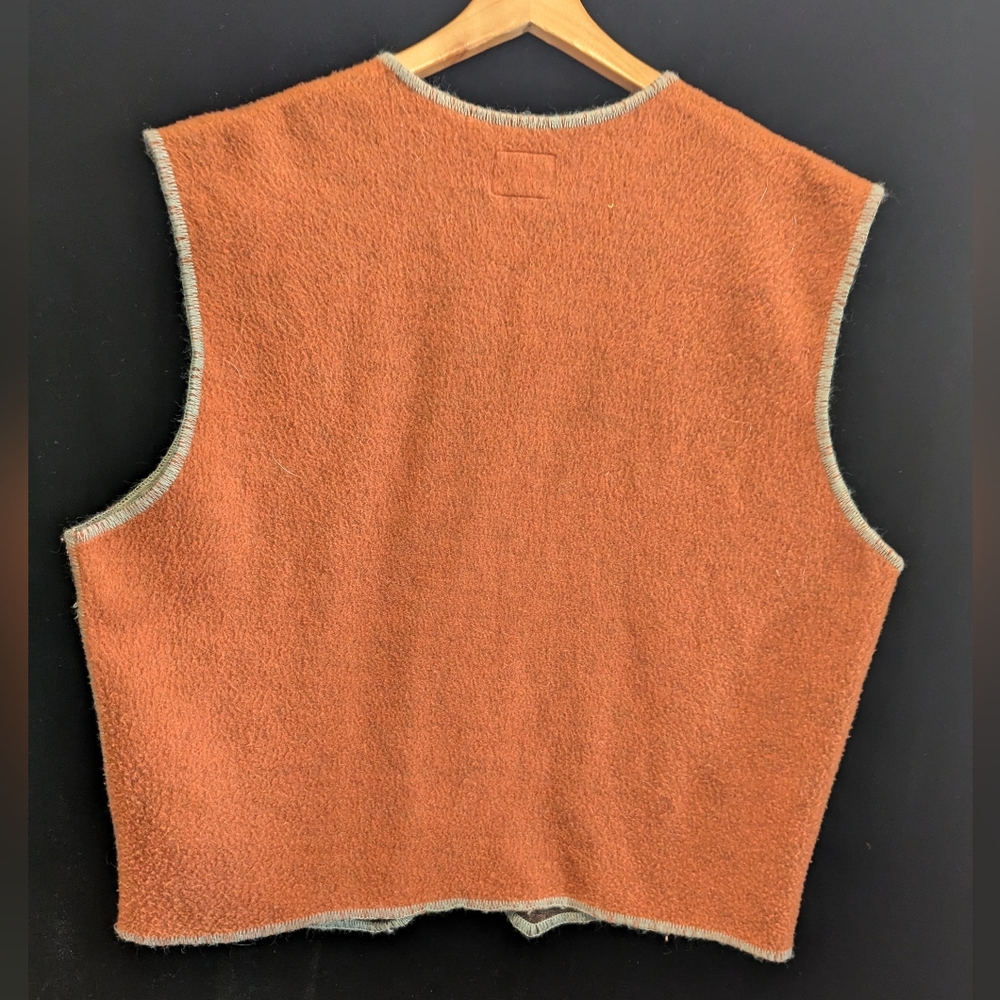 Vintage 1980s BENETTON Wool Vest, Mens' Large Chest:48" UNISEX OVERSIZED - Picture 3 of 5